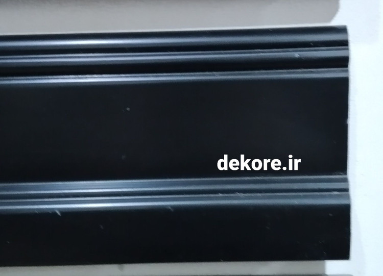 قرنیز ساختمانی 9سانت پی وی سی مشکی مات مدل لوکس