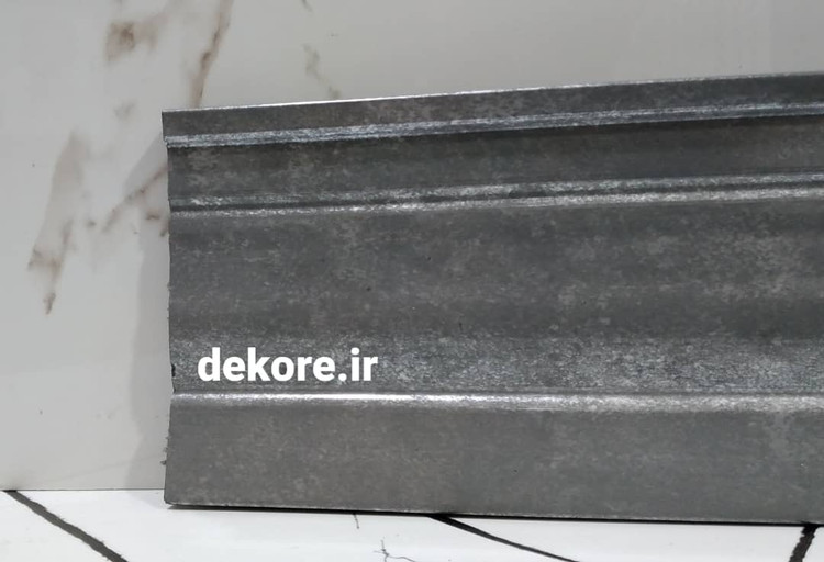 قرنیز ساختمانی 9سانت پی وی سی طرح مدرن رنگ: بتنی تیره