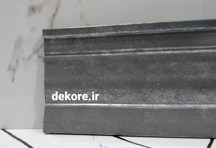 قرنیز ساختمانی 9سانت پی وی سی طرح مدرن رنگ: بتنی تیره