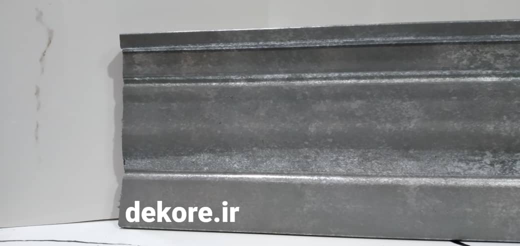 قرنیز ساختمانی 9سانت پی وی سی طرح مدرن رنگ: بتنی تیره