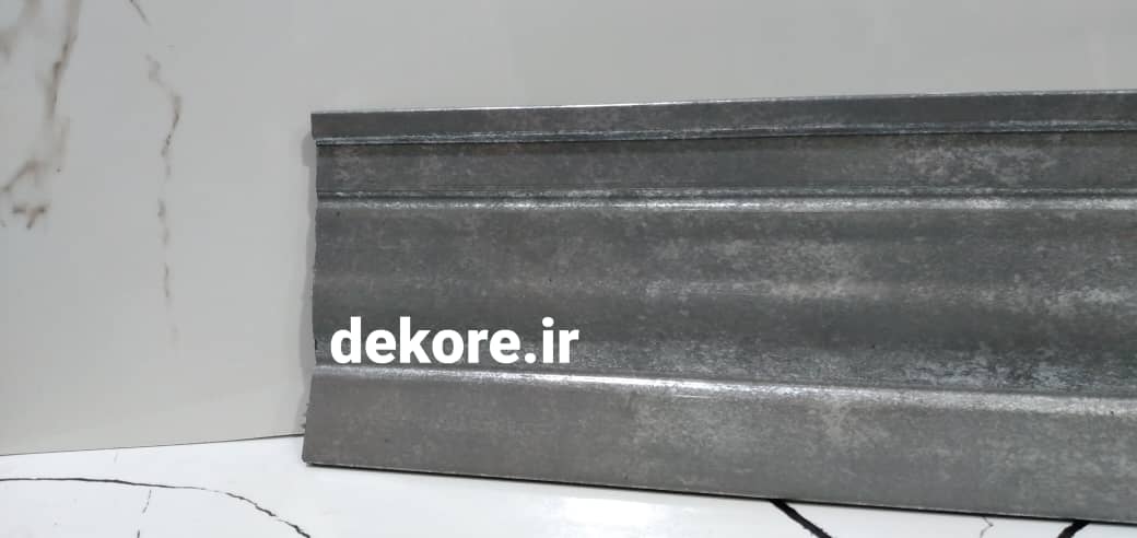 قرنیز ساختمانی 9سانت پی وی سی طرح مدرن رنگ: بتنی تیره