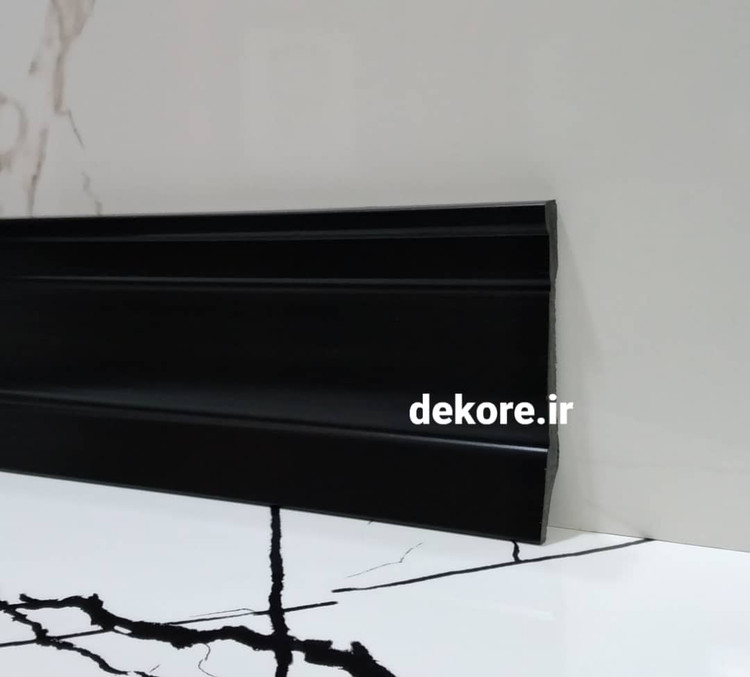 قرنیز مشکی 9سانت مدرن پی وی سی ساختمانی