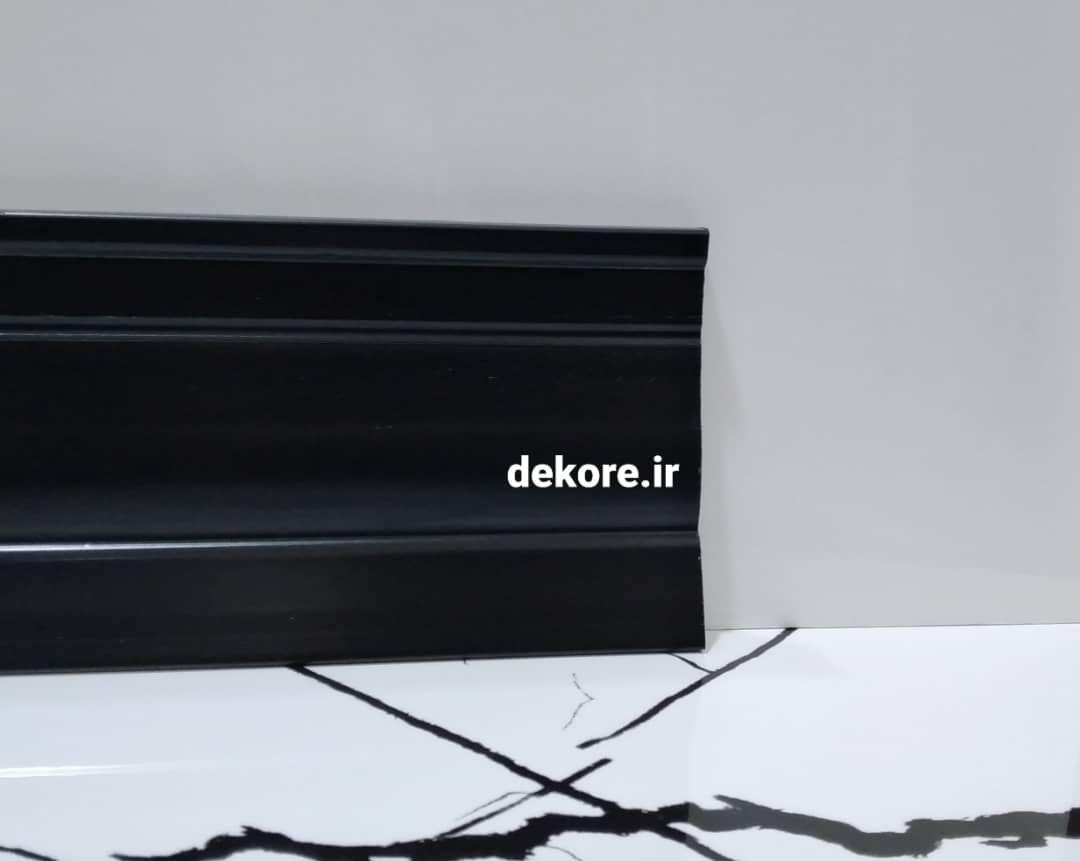 قرنیز مشکی 9سانت مدرن پی وی سی ساختمانی