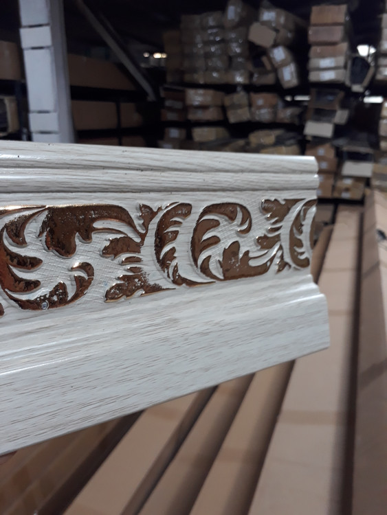 قرنیز پی وی سی گلدار طلایی افرا ١٠سانت