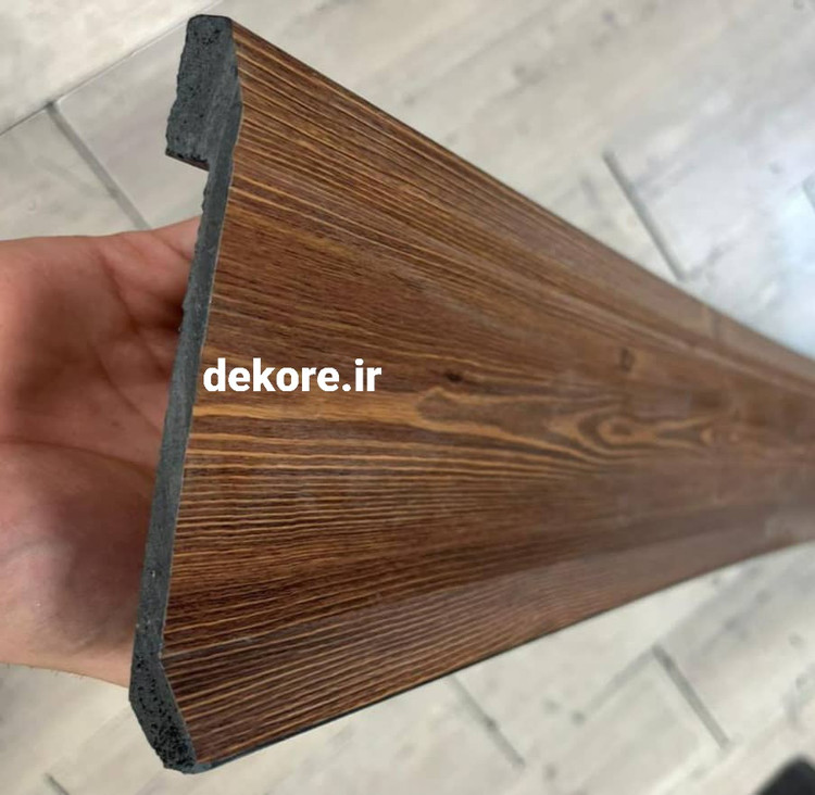 قرنیز کاور سنگی ١٣سانت پی وی سی رنگ چام