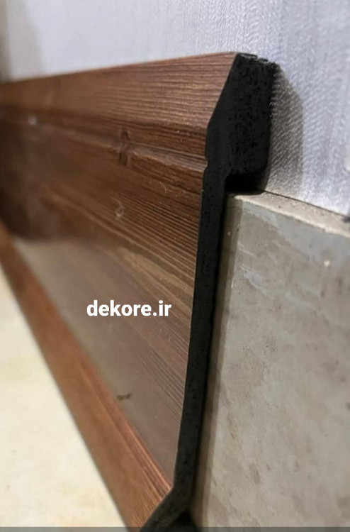 قرنیز کاور سنگی ١٣سانت پی وی سی رنگ چام