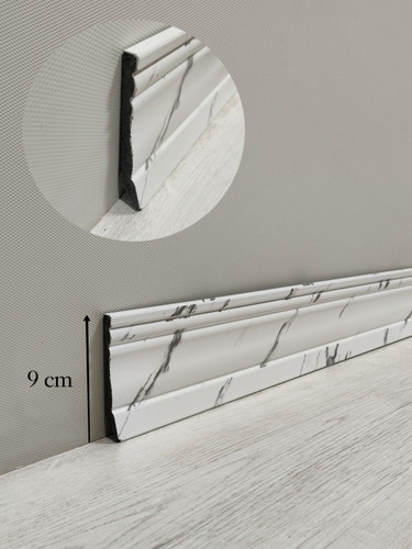 قرنیز ٩cm طرح سنگ کلکته پی وی سی